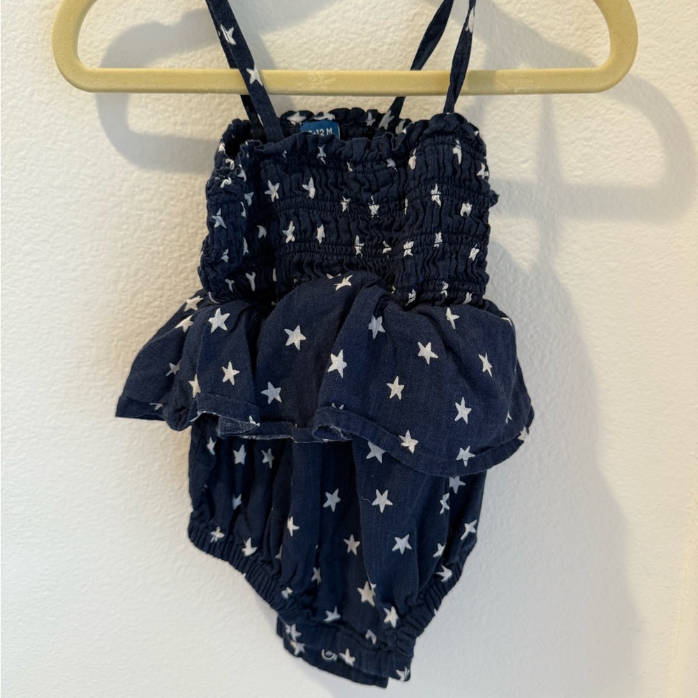 Old Navy Navy Blue Starry Baby Romper 4th of July